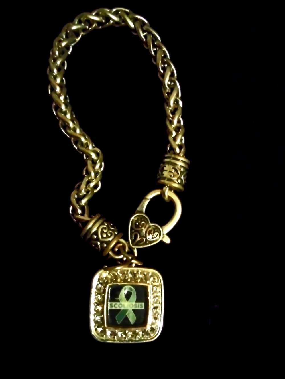 Scoliosis Awareness Charm Bracelet
